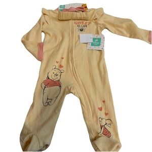Disney Baby 6M Winni The Pooh Pj Zip‎ Up       4065